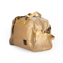 Little Brown Pu Elegant Duffel Womman Gold Packing Travel For Sale
